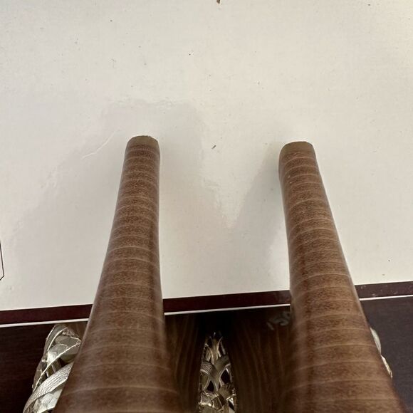 Coach platform leather heel in gold size 7 - Picture 8 of 14